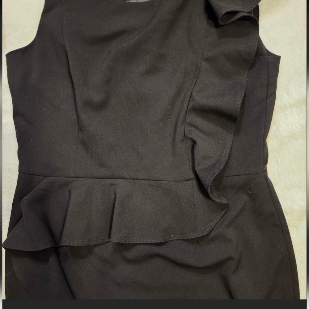 NWOT Womens sz 14 Black Calvin Klein Sleeveless Sheath Dress